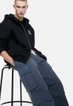 Loose Fit Cargo Trousers - Dark Blue