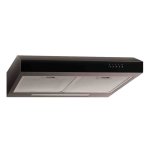 Verve Lux 60CM Black Glass Undercabinet Cooker Hood