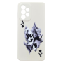 Fiery Skull & Cards Print Phone Case For Samsung Galaxy A33 - Cream