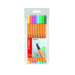 Stabilo Point 88 Fineliner: Pastel Assorted Wallet 8S