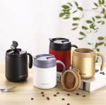 Stainless Steel Leak-proof Vacuum Coffee Mug With Handle - Gold