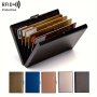 Trendy Card Holder Slim Men's Metal Card Wallet Minimalism Portable Cash Money Id Card Credit Card Coin Pocket Short Wallet