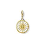 Cz Gold Vintage Sun Charm