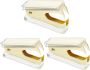 3PCS Acrylic Staple Remover Set Gold Finish Portable Handheld Nail Lifter