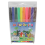 Multicoloured Fibre Pen Set 10-PACK