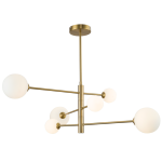 Metal And Opal Glass Chandelier Light Fitting – CH394 6
