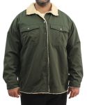 Mens Canvas Bomber Jacket - 8XL Olive