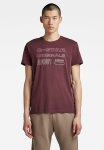 G-star Raw Originals Stamp R Tee - Vineyard Wine