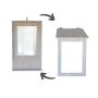Spacesave Fold Up Wall Mounted Desk & Mirror 100X60CM - Wood Marble