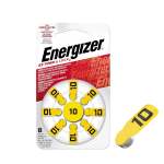 Energizer Hearing Aid Battery 10 Yellow 8 Pack Zinc Air E304132100