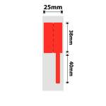 NB379 - - D101 Only - 25X78MM - 90 Red Cable Labels