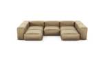 U-shape Sofa - Velvet - Caramel - 314CM X 199CM