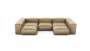 U-shape Sofa - Velvet - Caramel - 314CM X 199CM
