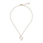 Goldair Gold Africa Outline Pendant Chain Necklace