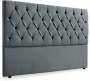 Bell A Deep Buttoned Velvet Headboard Dark Grey King Bed Frame Furniture Accessories Foam