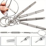 3 5PCS MINI Multi-tool Glasses Screwdriver Set With Keychain - Versatile Repair Kit For Eyeglasses Fashion Glasses & Watches