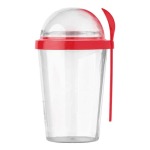 450ML Dual Compartment Breakfast Mug With Spoon