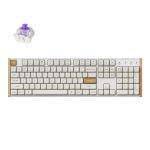 Keychron K10 He Special Edition Full-size Hot-swap Gateron Dbl-rail Nebula Switch Rgb Wireless Keyboard – White Wood + Al