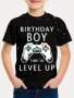 'Birthday Boy' Gamepad Print T-Shirt Tees For Boys Casual Short Sleeve T-shirt For Summer Spring Fall Tops As Gifts