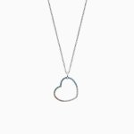 Engelsrufer Silver Rainbow Heart With Multicoloured Cz Necklace