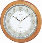 Rhythm Glow-in-the-dark Wall Clock Grey And White 34 Cm X 34 Cm X 4 Cm