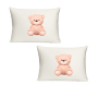 Brown Teddy Bear Twin Standard Pillow Cases