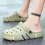 Unisex Clogs Garden Shoes Lightweight Non Slip Slides Slippers Casual Hollow Out Beach Sandals Adult's Footwear