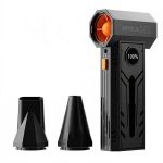 Portable Handheld Turbo Fan Handheld Cleaner & Hairdryer W 2 Nozzles