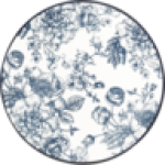 & White Floral Side Plate 19CM