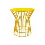 Marcel Yellow Side Table - Metal Design