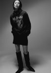 Motif-front Hoodie - Grey