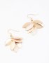 Goldair Gold Textured Leaf Drop Earrings