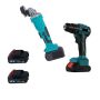 25V Handheld Cordless Drill And Angle Grinder 2-PIECE Tool Set -JG20375123