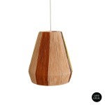 Tall Bell Raffia Pendant Light