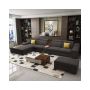 Ivan L Shape Sofa With Ottoman + 3 Free Cushions