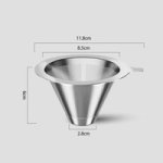 Coffee Accessories Stainless Steel Coffee Funnel Fine 800 Mesh