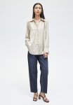 V-neck Blouse - Light Beige