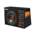 12" Slot Ported Enclosure 400W Rms 1200W Peak 2OHM High Level Input 375 X 500 X 298MM Active Class D Power Amplifier With Dsp