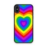 Custom Printed Tpu Cases - Apple Iphone X Apple Iphone XS & 39 Rainbow Heart& 39 By