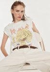 T-Shirt With A Motif - White Def Leppard