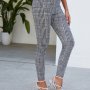 Women’s Fashion All-match Skinny Slimming Stretch Quick-drying Checked Harem Pants
