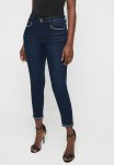 Sissy Boy Fargo: Mid- Waist Capri With Pocket And Hem Detail - Blue Black