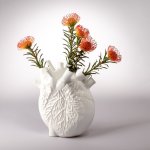 Pumping Love Heart Vase - Large - Gloss White