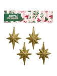 4 Piece Gold Glitter Star Set - None Gold