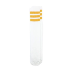 Stripe Knee High Seamless Tube Socks - Medium Yellow
