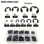 120PCS E Clips C Circlip Stainless Steel Kit Retaining Ring Assorted M1.5-M10