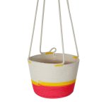 Hanging Planter - Flamingo Pink - Wide-medium