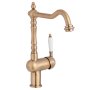 Delinia Sara Single Lever Kitchen Mixer Tap Brass H32CM Spout Reach 26.3CM