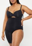 Solution Shaper Shorts Left Leg Cut Off - Black