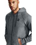 Men's Ua Rival Fleece Full Zip Hoodie - Pitch Gray XS